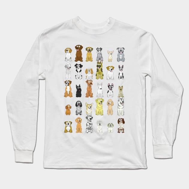 Dog Breeds Long Sleeve T-Shirt by Giddings Gifts